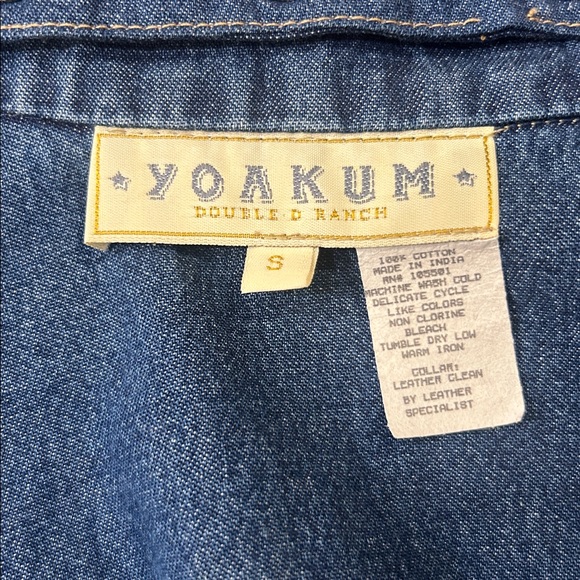 Vintage Double D Ranch Denim Concho Button Reversible Collar Jacket Small - Picture 10 of 16